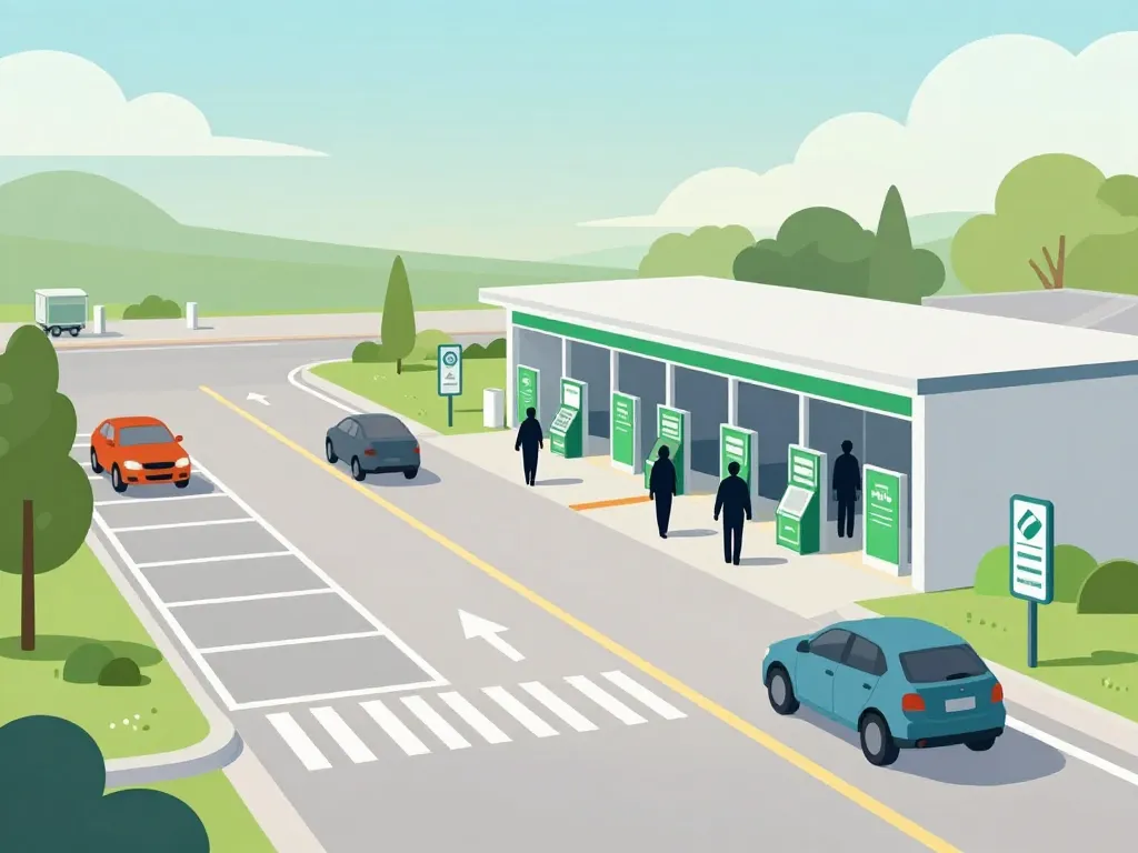 illustration accès déchetterie tonnay charente entrée parking