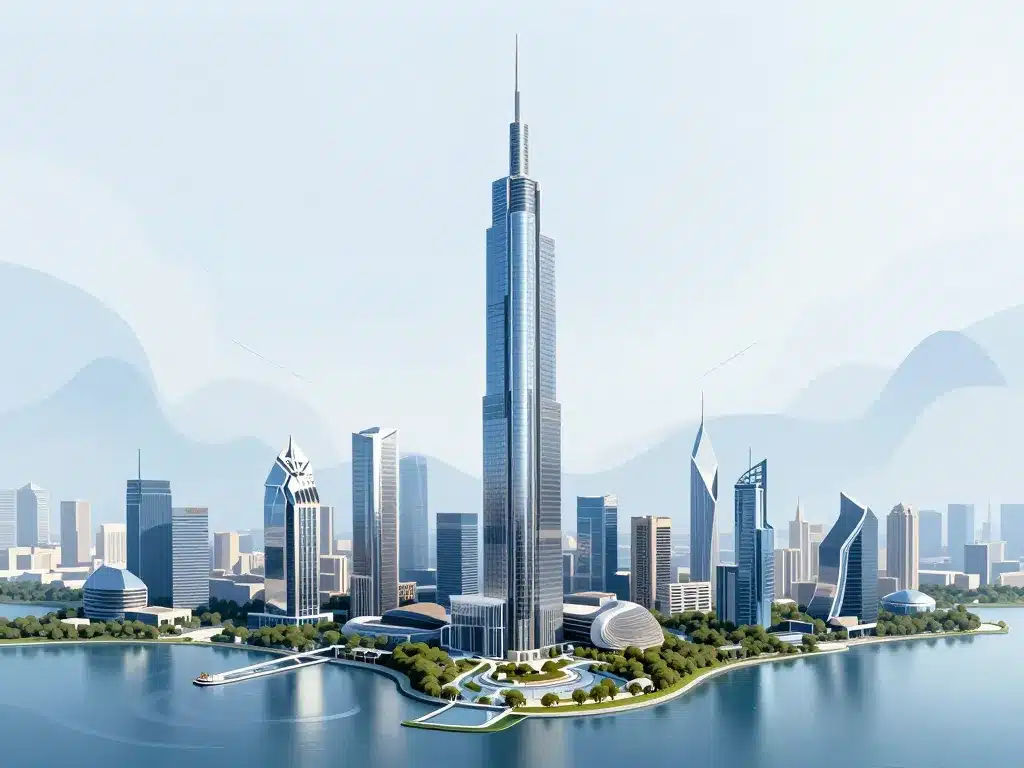 Vue architecturale Almas Tower Dubaï