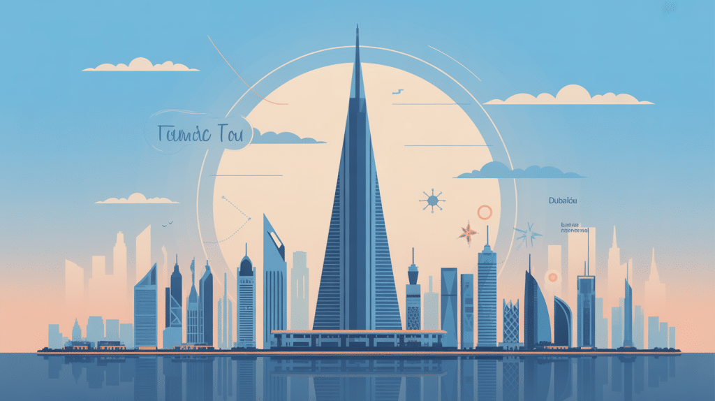 Illustration prestige Almas Tower Dubaï