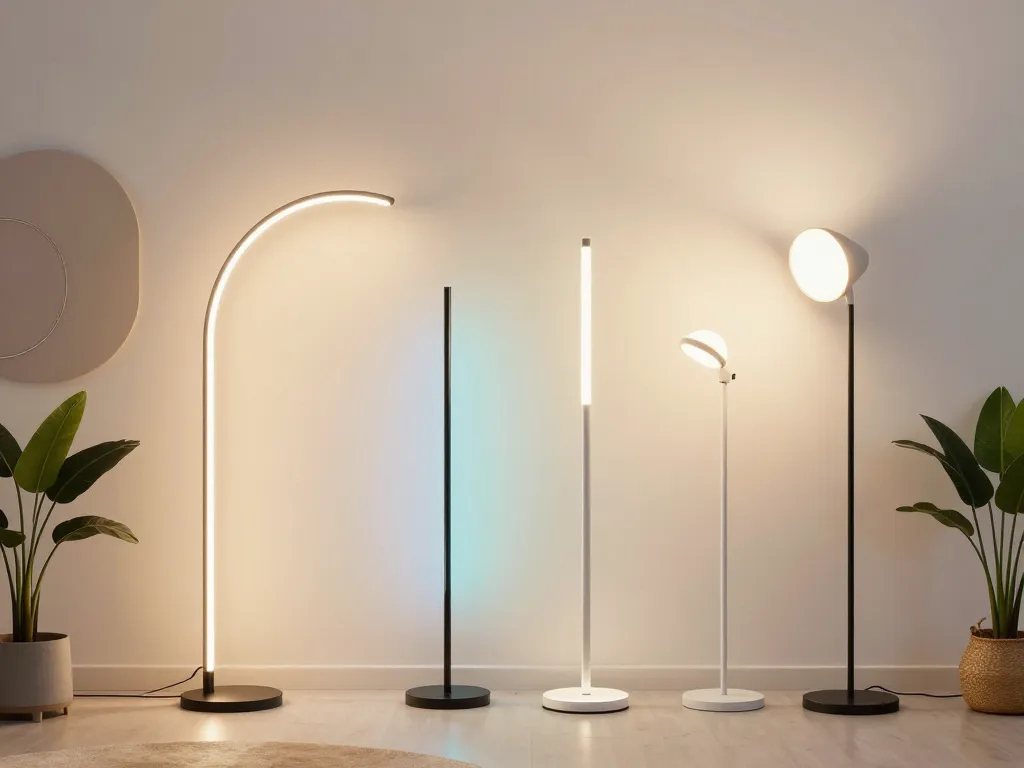 lampadaires LED modernes alternatives au pied halogene