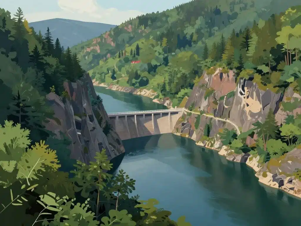 barrage de couesques intégré dans nature vallée