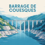 barrage de couesques panorama lac et gorges