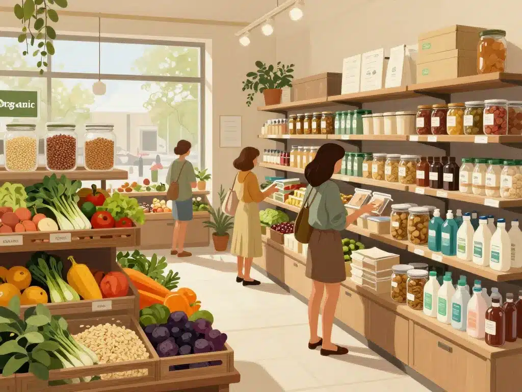 Rayon vrac produits bio biocoop lagarde