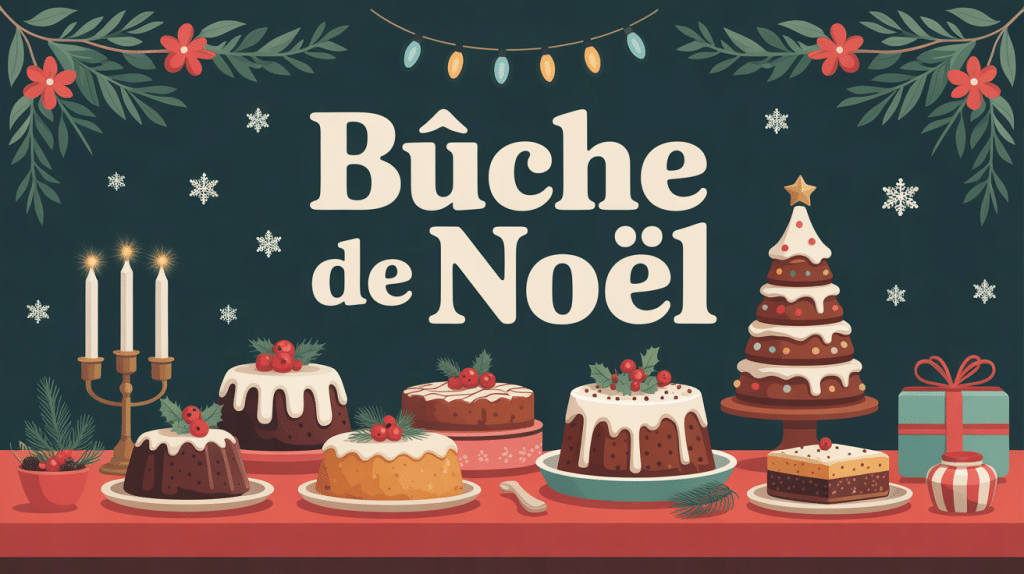illustration bles de noel variées ambiance fête
