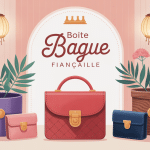 illustration boite bague fiancaille matières et formes