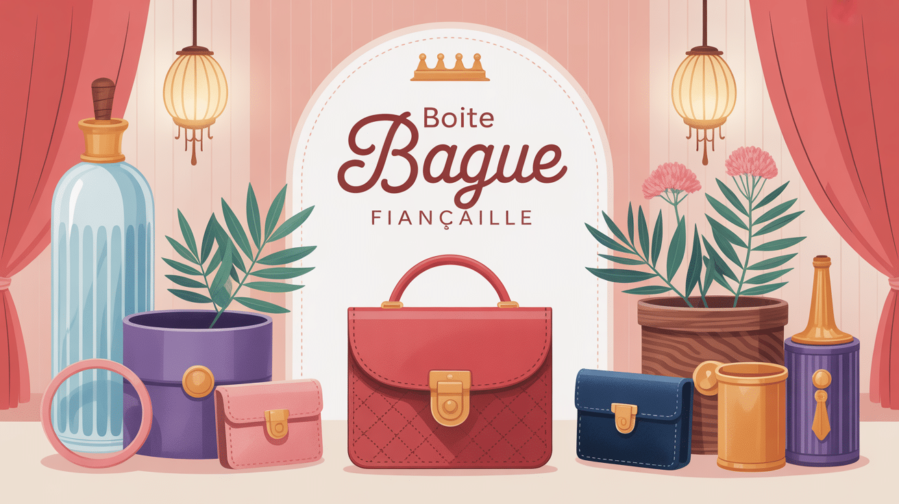 illustration boite bague fiancaille matières et formes