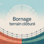 illustration du bornage sur terrain déjà clôturé moderne