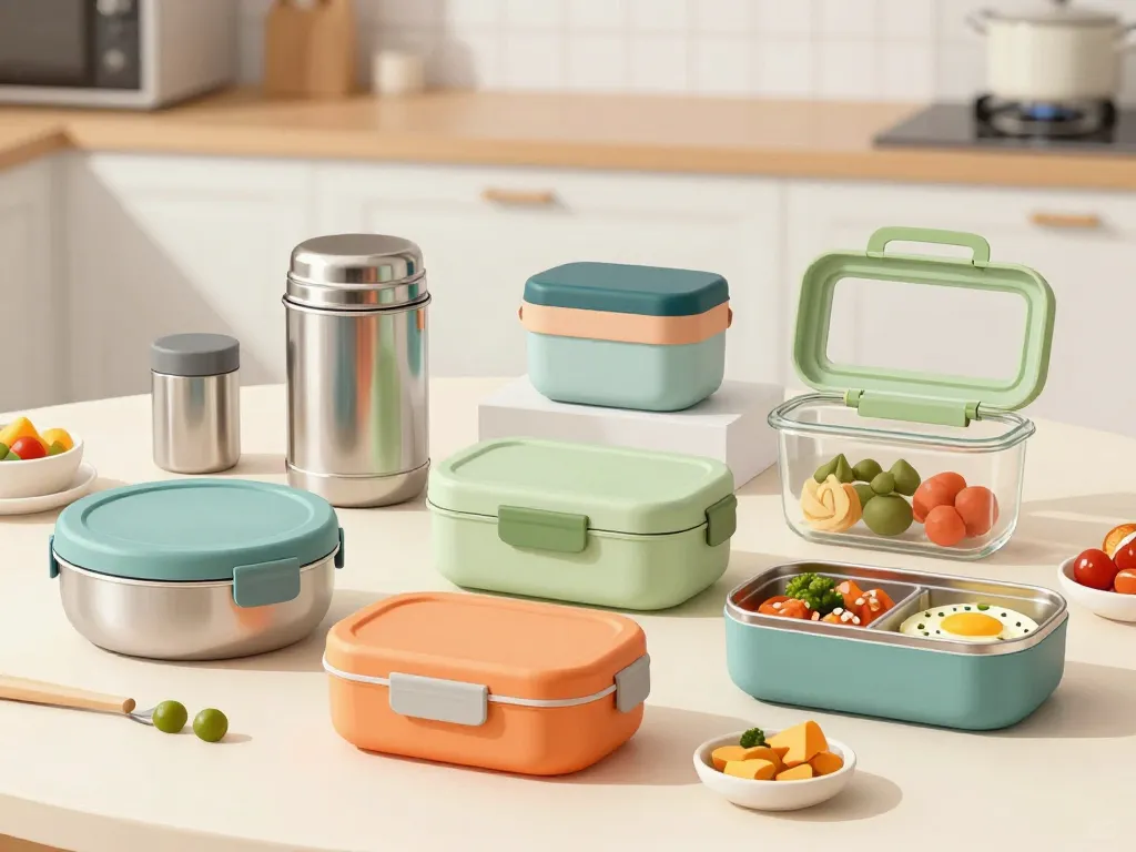 différents modèles lunch box isotherme sur table