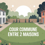 cour commune entre 2 maisons illustration des règles et aménagements