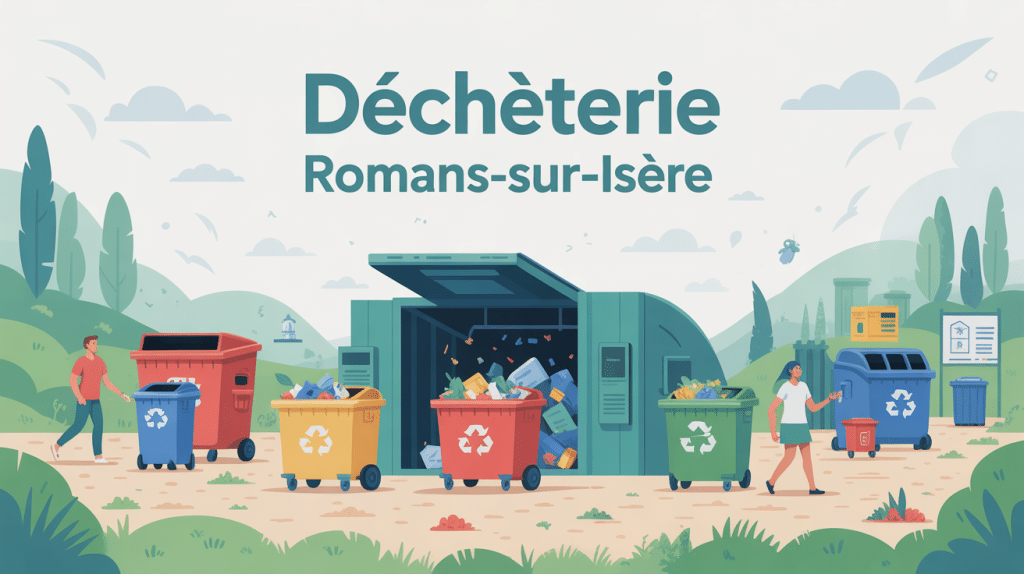 illustration accueillante de la déchèterie romans