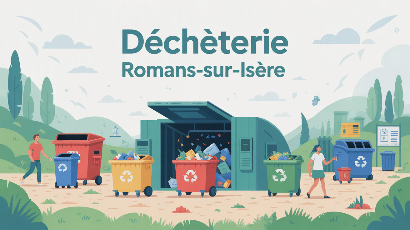 illustration accueillante de la déchèterie romans