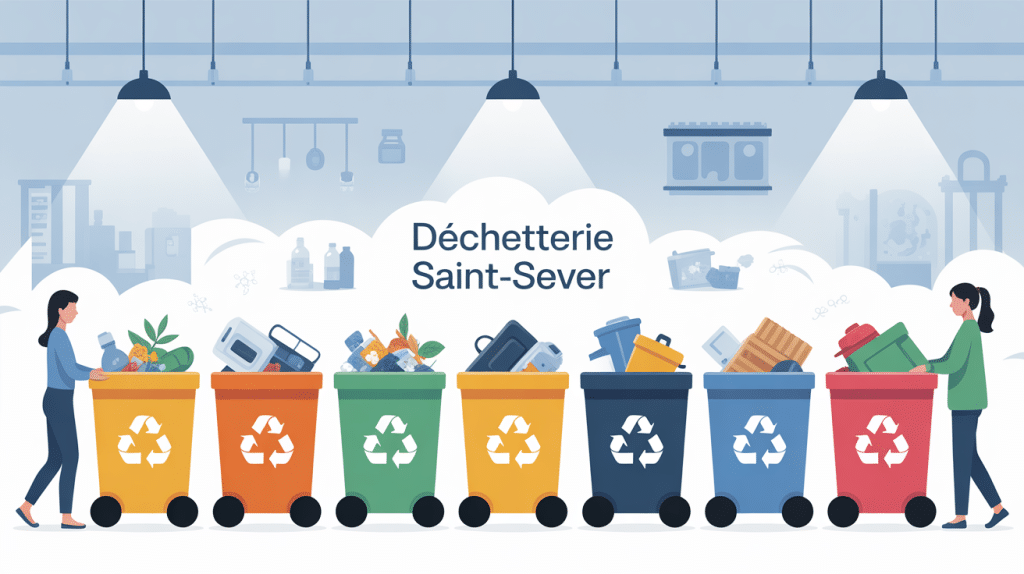déchetterie saint sever illustration bennes tri