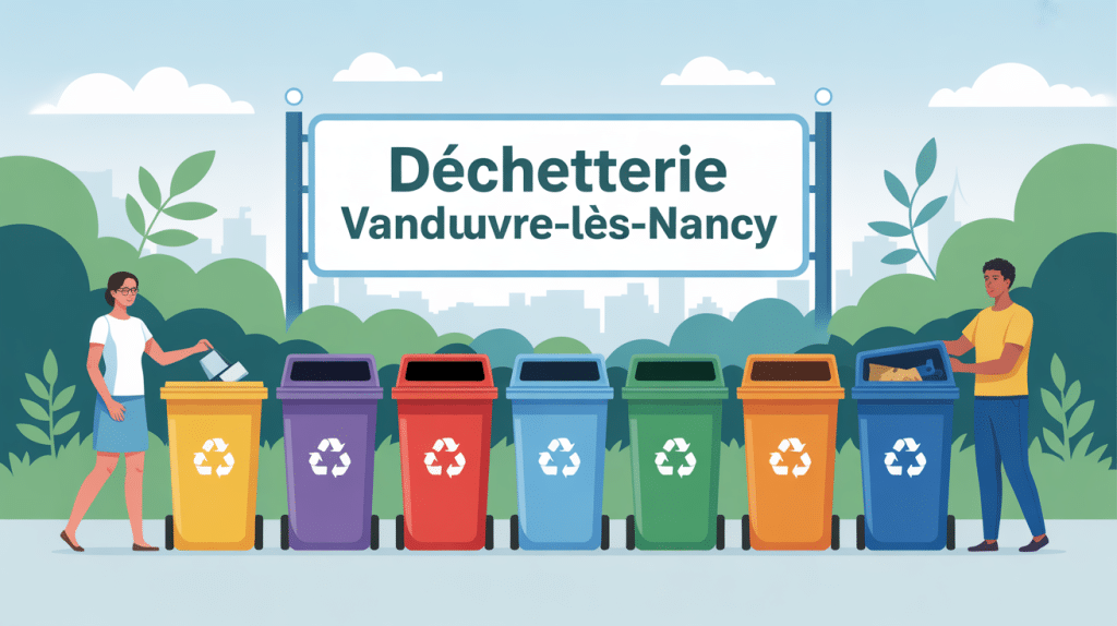 vue globale déchetterie vandoeuvre tri déchets