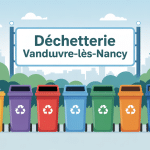 vue globale déchetterie vandoeuvre tri déchets