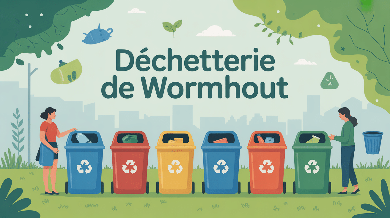 déchetterie wormhout vue aérienne stylisée, tri des déchets
