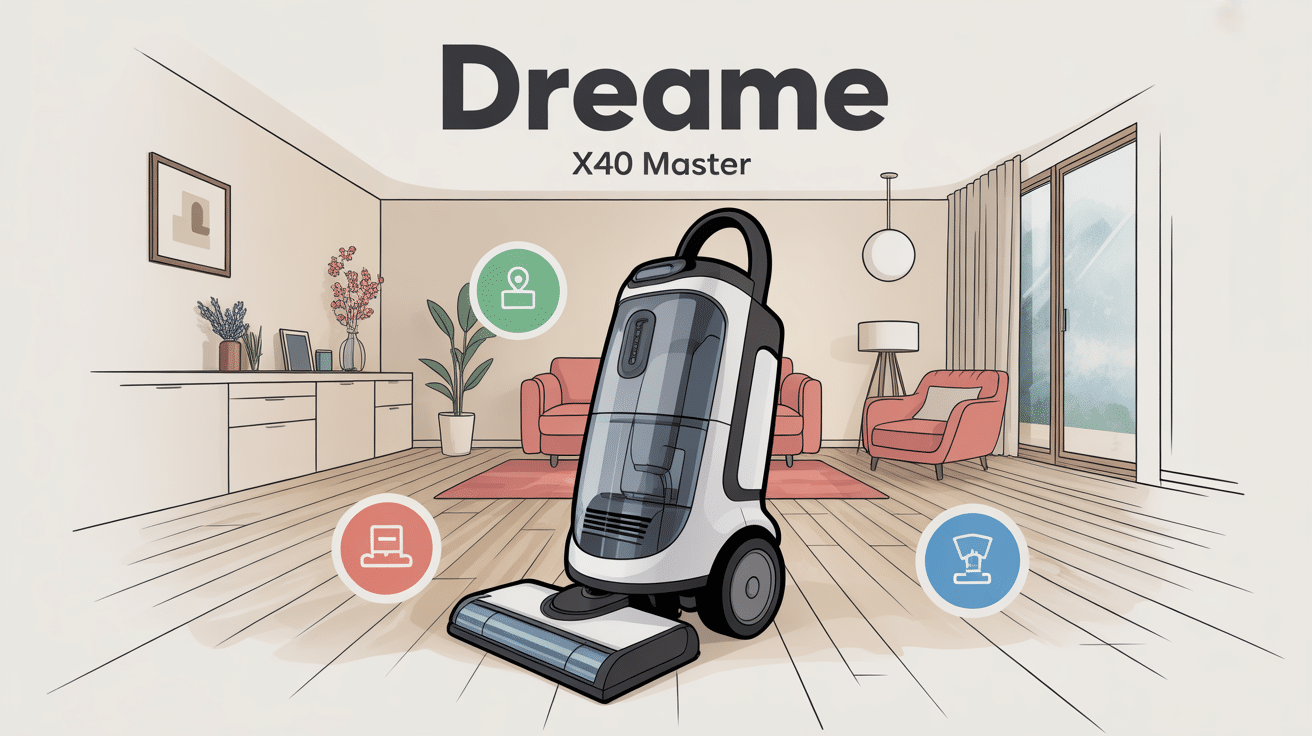 dreame x40 master test aspirateur robot sur carrelage parquet et tapis