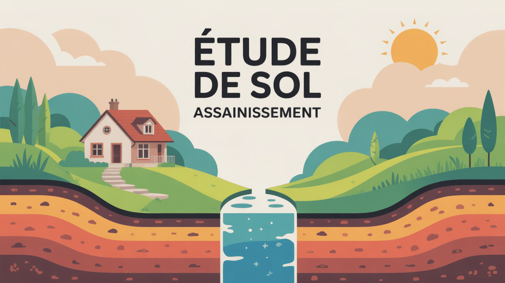 illustration etude de sol assainissement terrain coupe