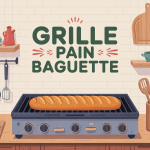 grille pain baguette sur plan de travail cuisine moderne