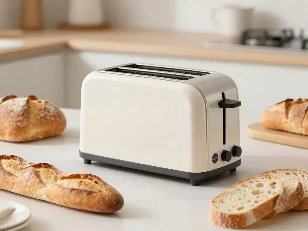 grille pain baguette fente longue et pains variés