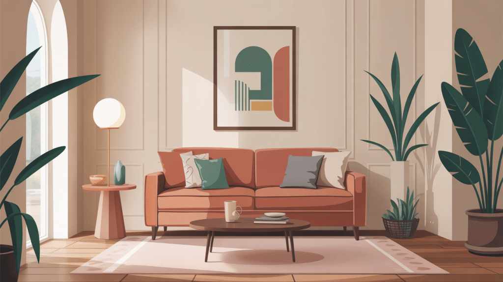 housse bz 140 avec fermeture éclair illustrée dans un salon lumineux