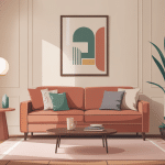 housse bz 140 avec fermeture éclair illustrée dans un salon lumineux