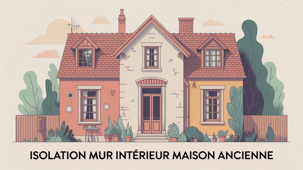 illustration isolation mur intérieur maison ancienne