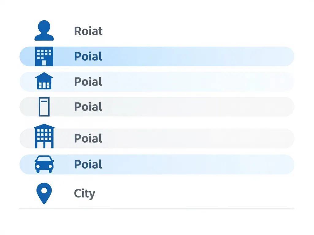 libellé de l'adresse structure correcte