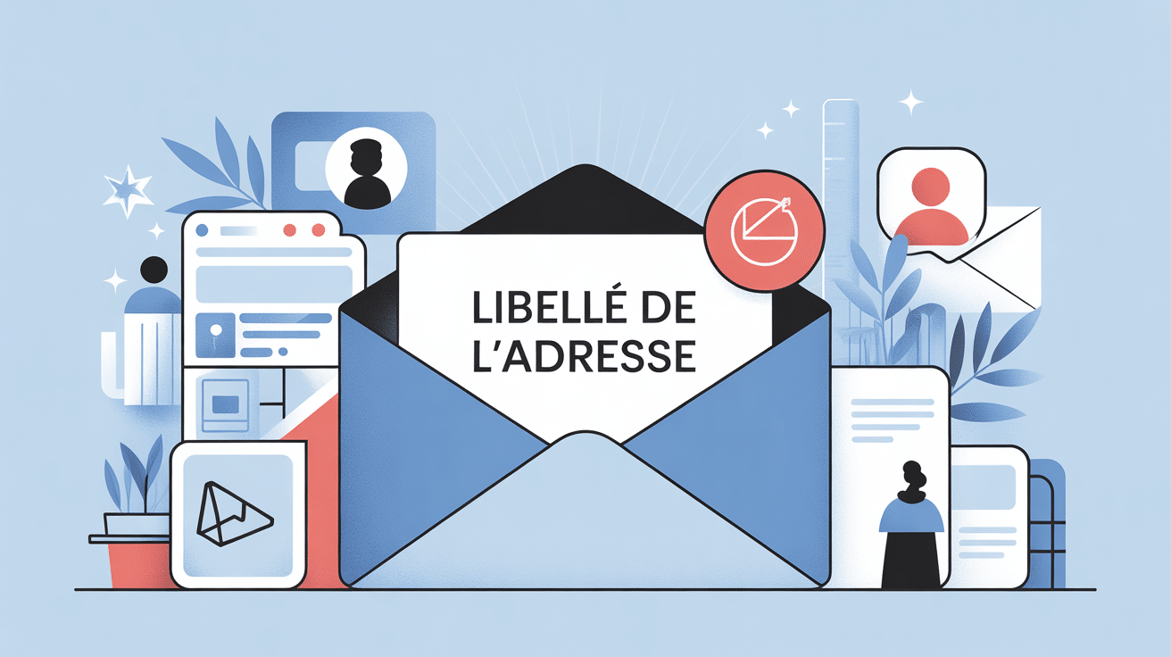 libellé de l'adresse illustration vectorielle enveloppe