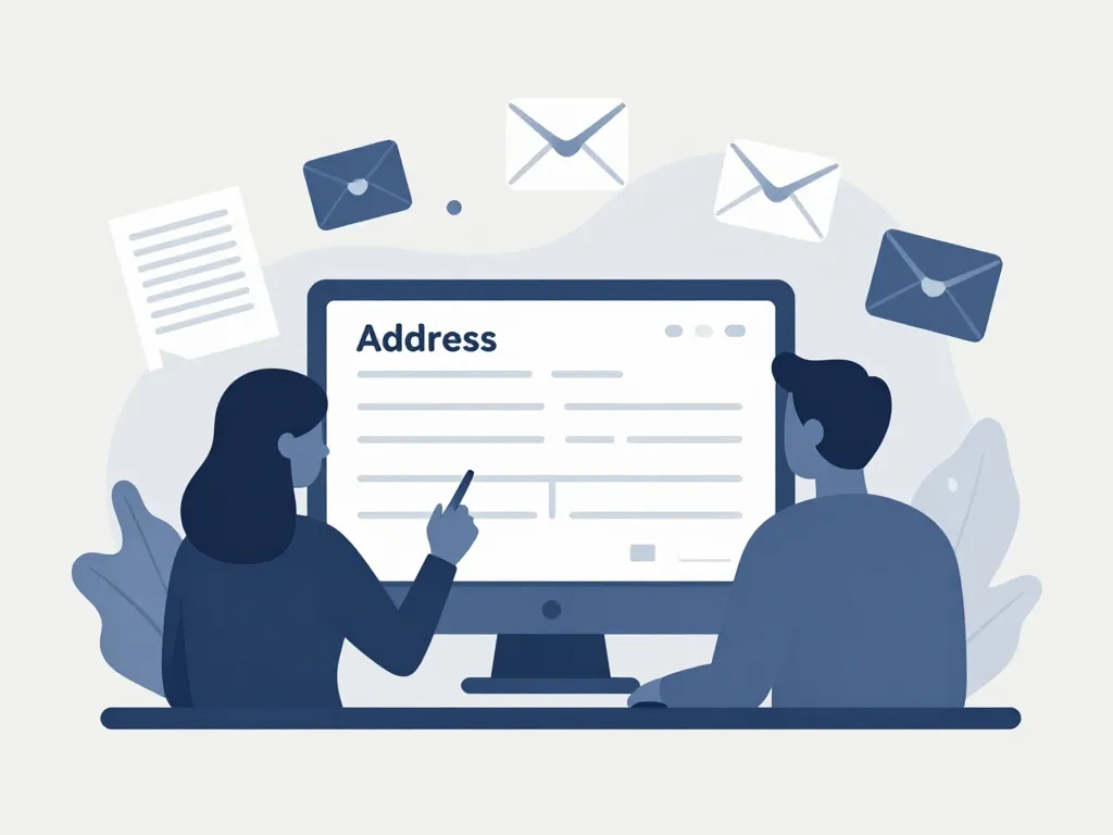 libellé de l'adresse formulaire et enveloppe