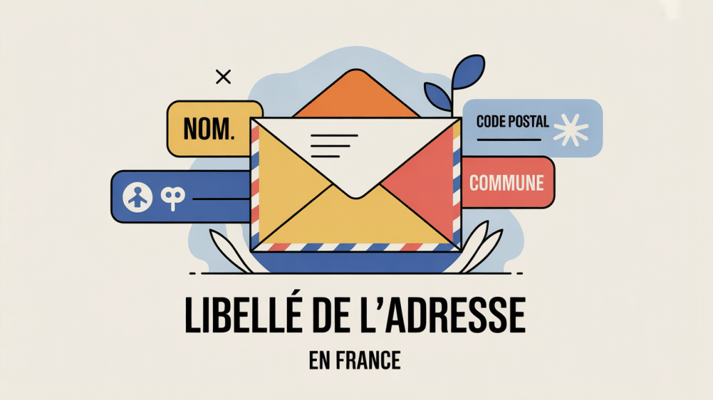 libelle de l'adresse enveloppe stylisée France