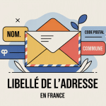 libelle de l'adresse enveloppe stylisée France