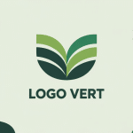 logos vert abstrait sur fond blanc