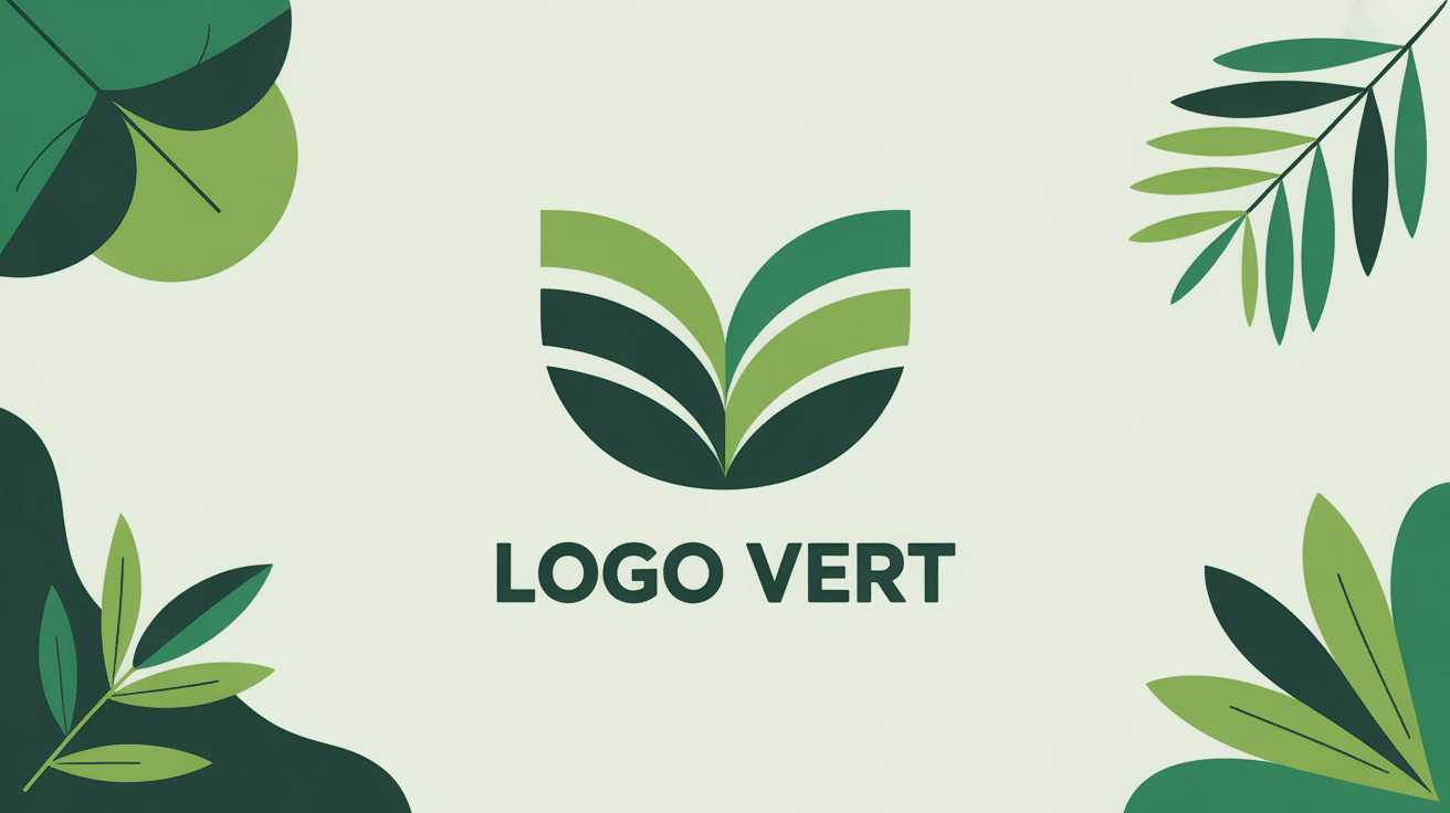 logos vert abstrait sur fond blanc