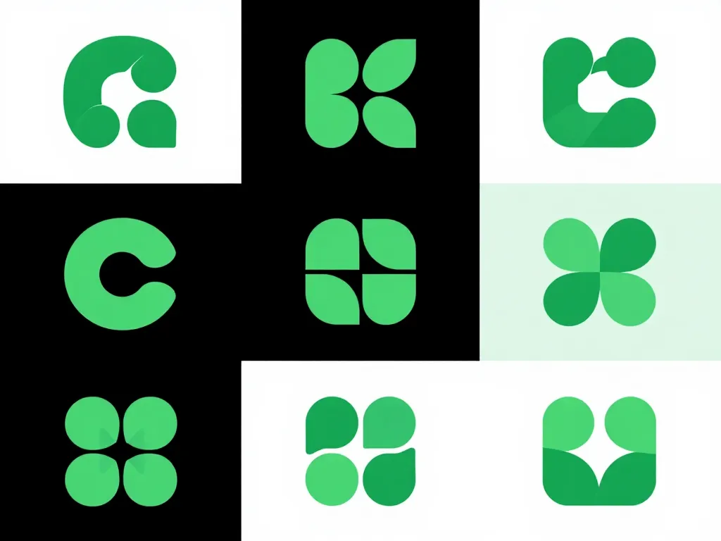 logos vert comparaison nuances