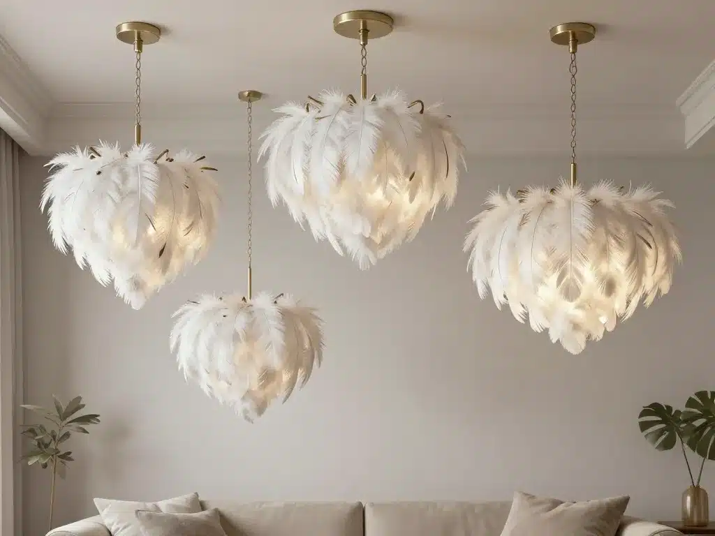 différents modèles de lustre plume comparés