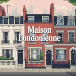 maison londonienne illustration façade victorienne