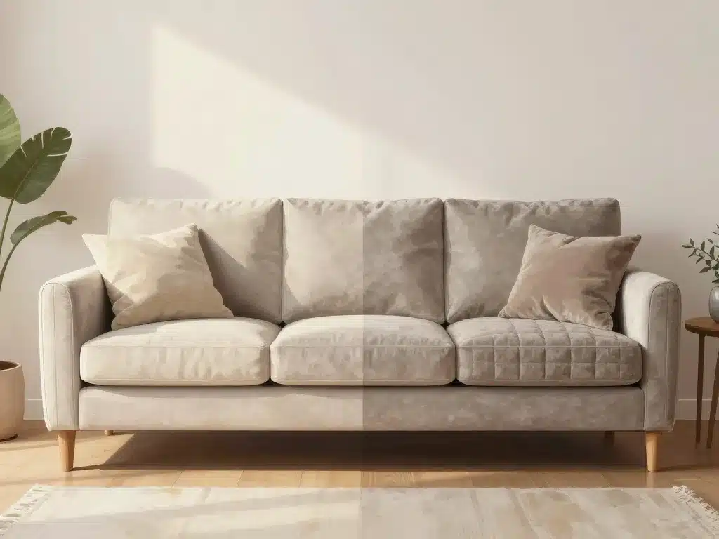 housse de canapé 3 places avec accoudoir coton velours polyester matelassée