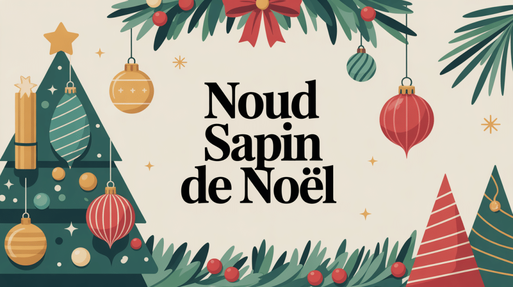 nœud sapin de noël sur grand sapin décoré