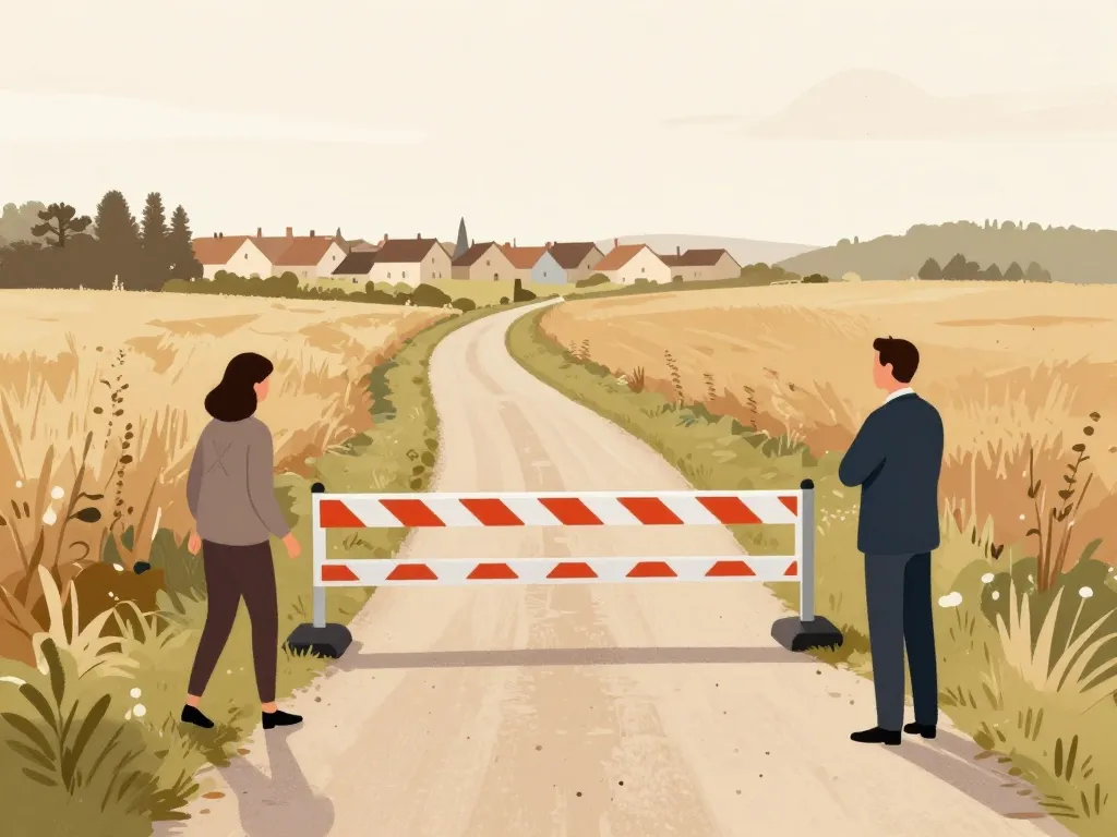 peut-on fermer un chemin rural village barrière légalité