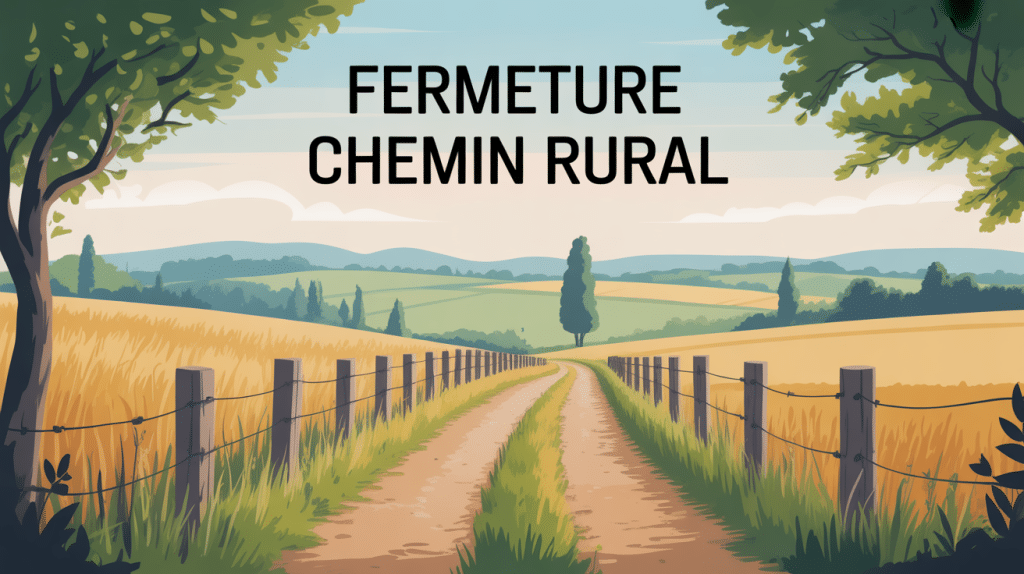 peut-on fermer un chemin rural vue aérienne barrière campagne