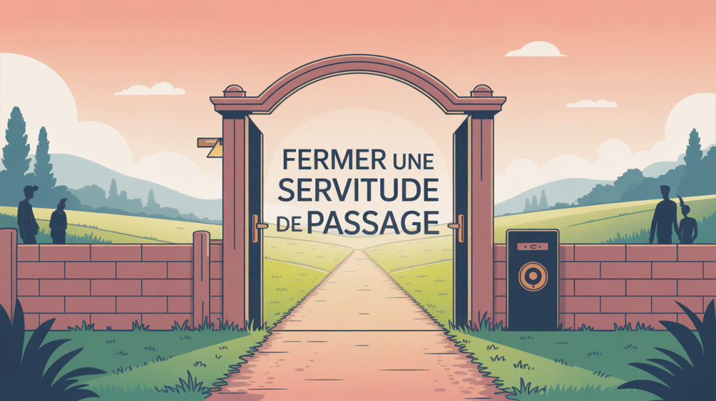 peut-on fermer une servitude de passage illustration portail chemin