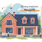 planning construction maison illustration vectorielle outils