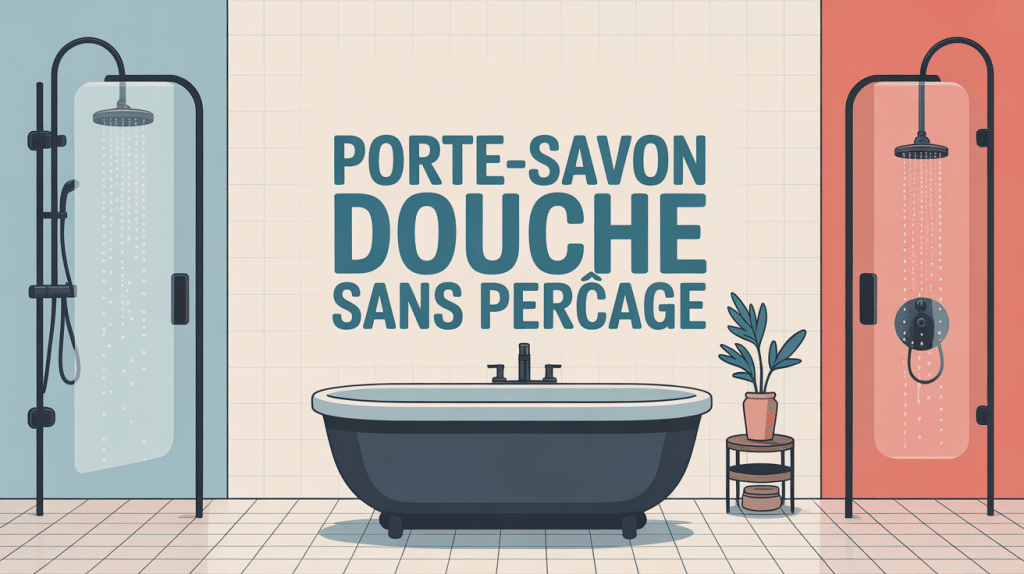 porte-savon douche sans perçage sur mur de salle de bains design