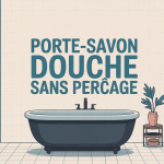 porte-savon douche sans perçage sur mur de salle de bains design