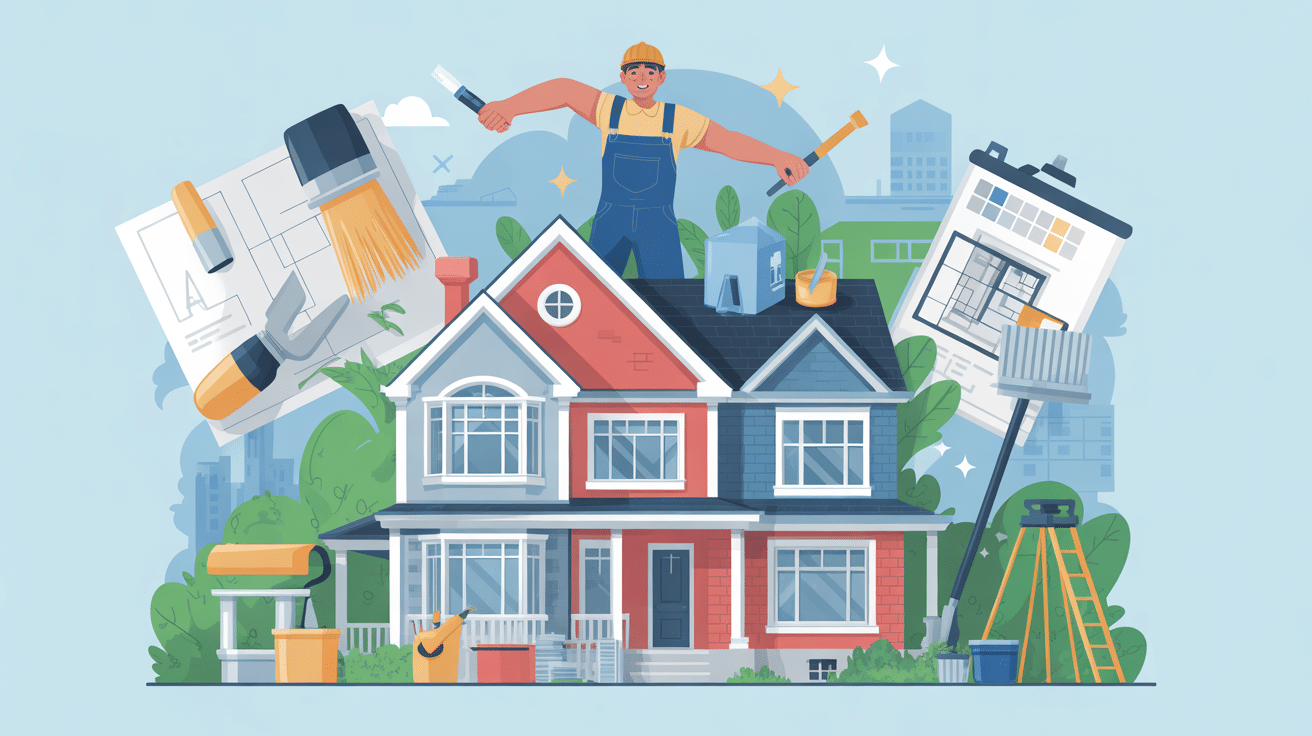prêt immobilier avec travaux fait soi-même maison en rénovation