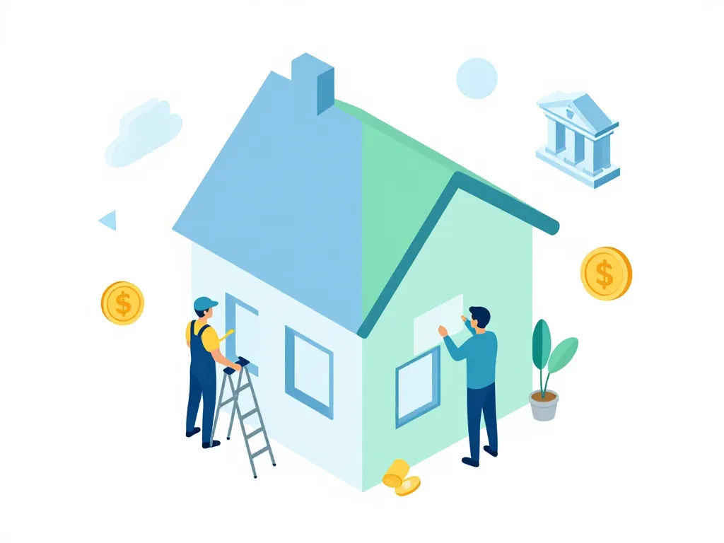 prêt immobilier avec travaux fait soi-même concept banque rénovation