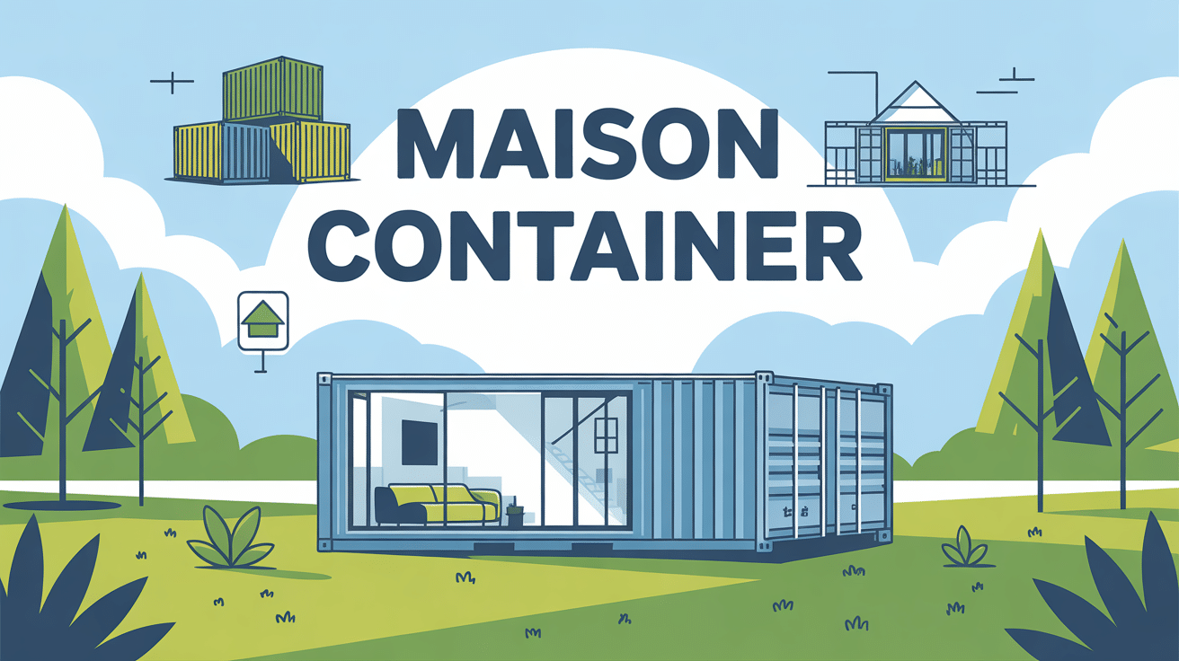 illustration prix maisons containers ambiance moderne