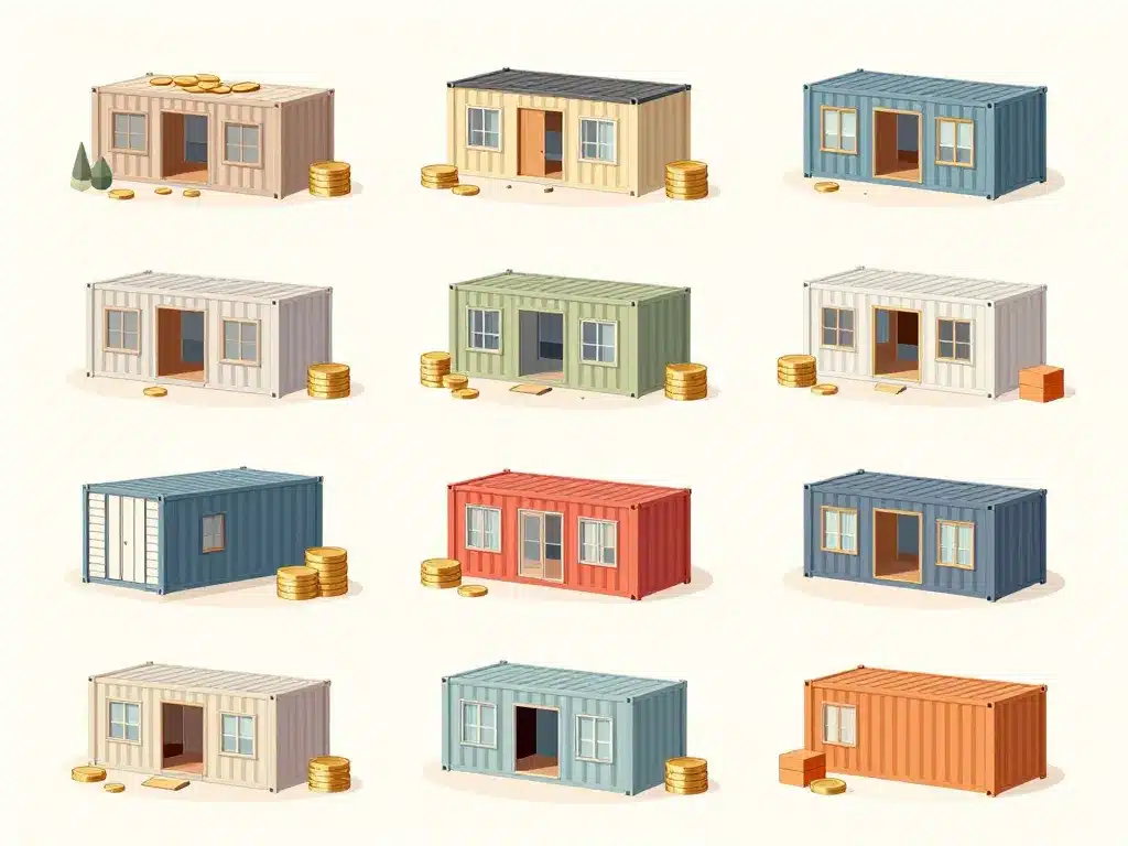 diagramme concept prix maisons containers marché