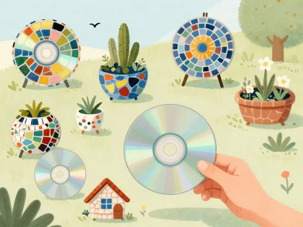 alternatives créatives et locales pour recyclage cd poubelle jaune