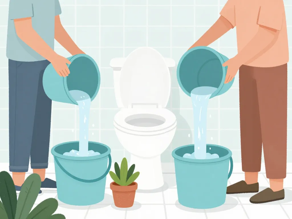 recycler eau douche seau toilette arrosage